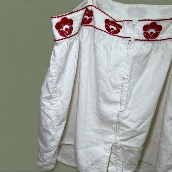 & Other Stories White Camisole with Red Embroidery - Picture 5 of 6